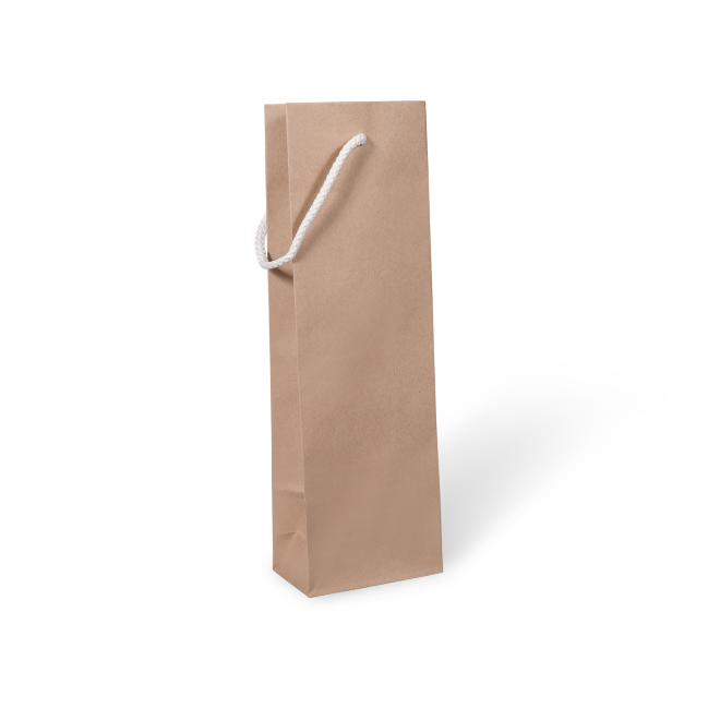 Download C Bag Paper Rope Handle 1 Bottle Kraft 110x350x70mm Vital Packaging